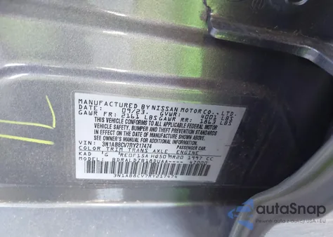 2024 Nissan Sentra Sv Xtronic Cvt from USA, damaged, VIN 3N1AB8CV7RY217474
